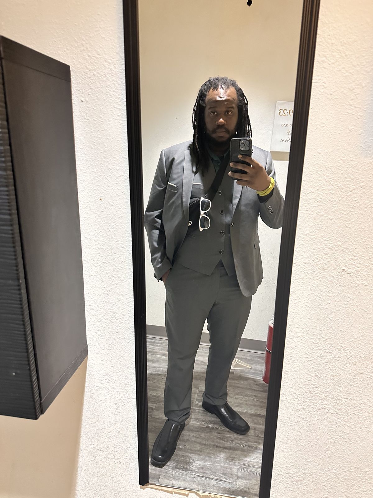 MT The Great dressed up in a grey suit